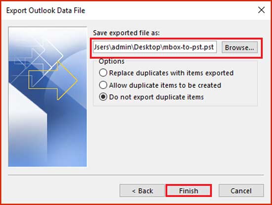 Way to Convert MBOX to PST File - 10