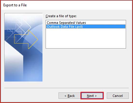 Way to Convert MBOX to PST File - 8