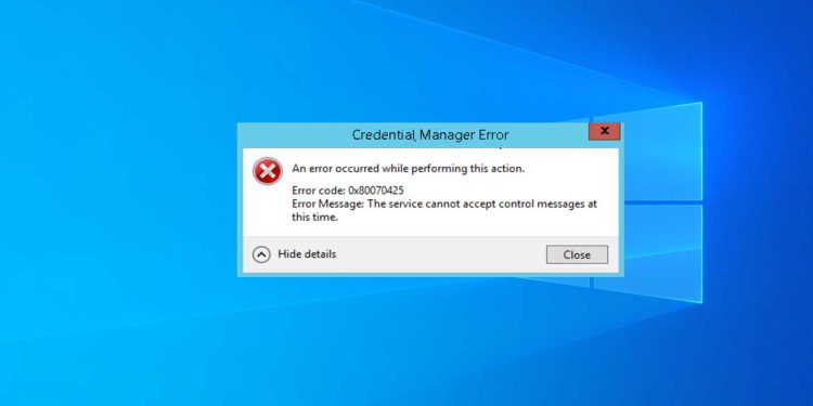 How to fix Credential Manager error 0x80070425 In Windows 10-11